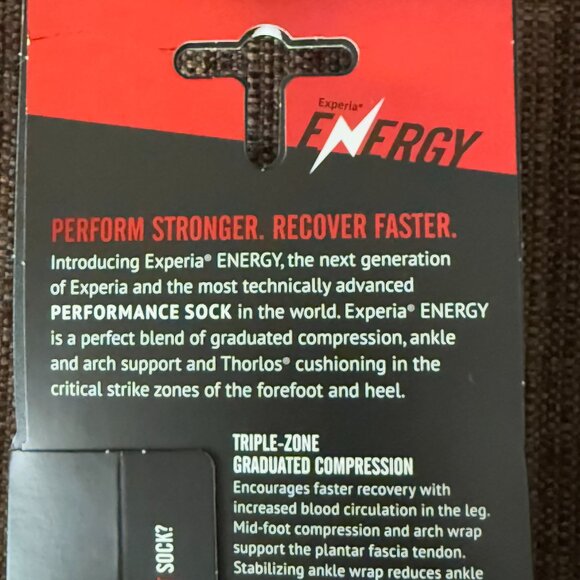 NEW BUNDLE OF 2 THORLOS EXPERIA ENERGY UNISEX OVER CALF COMPRESSION SOCKS Medium - Picture 6 of 6